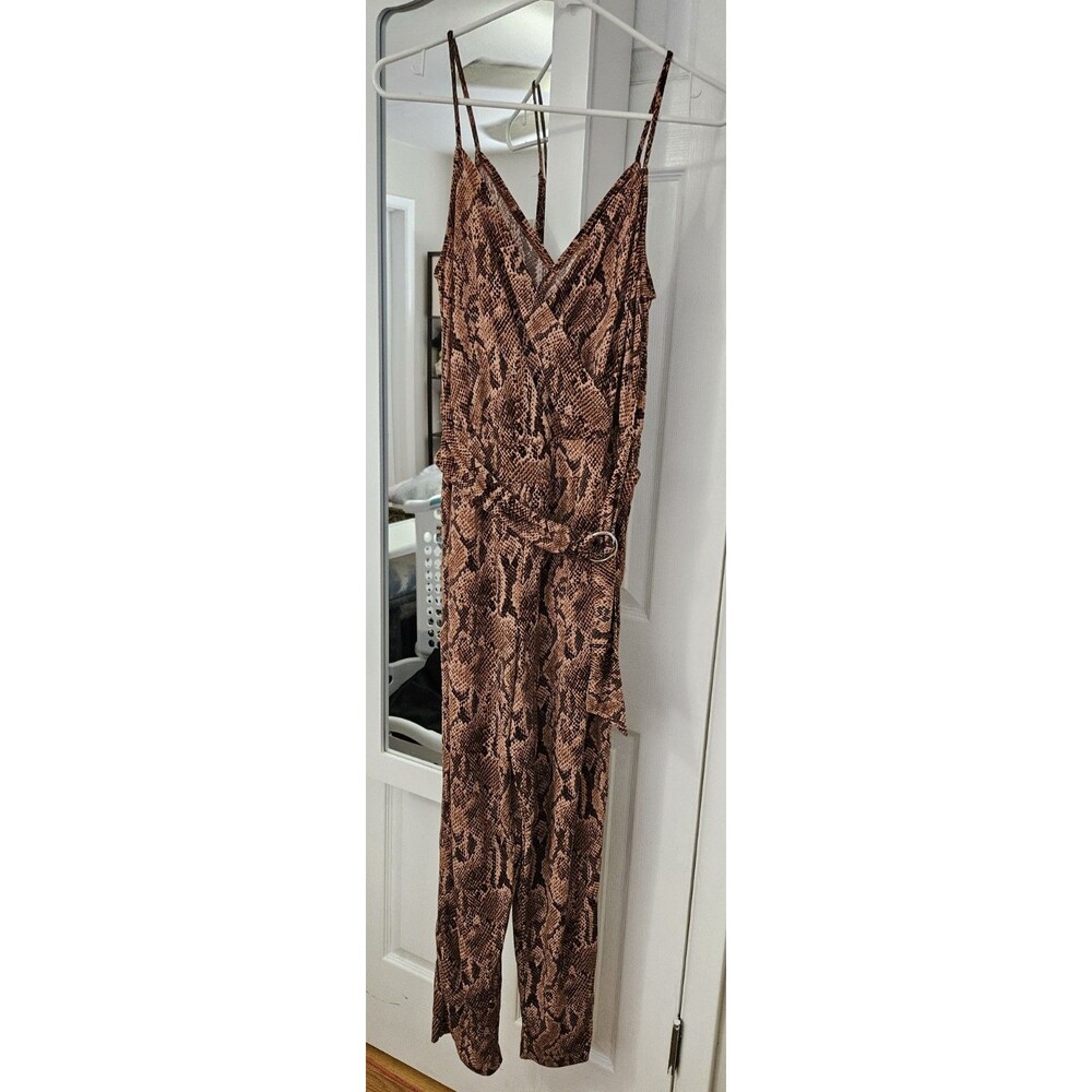 EXPRESS SNAKE PRINT JUMPSUIT SIZE SMALL